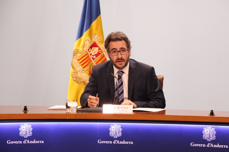 El ministre portaveu, Eric Jover, a la roda de premsa posterior al consell de ministres d'aquest dimecres.